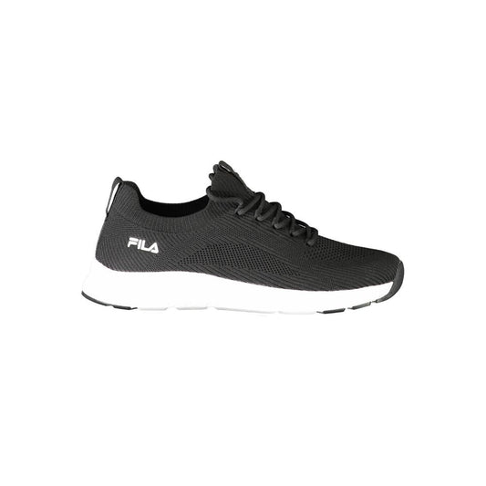 Black Polyester Men Sneaker