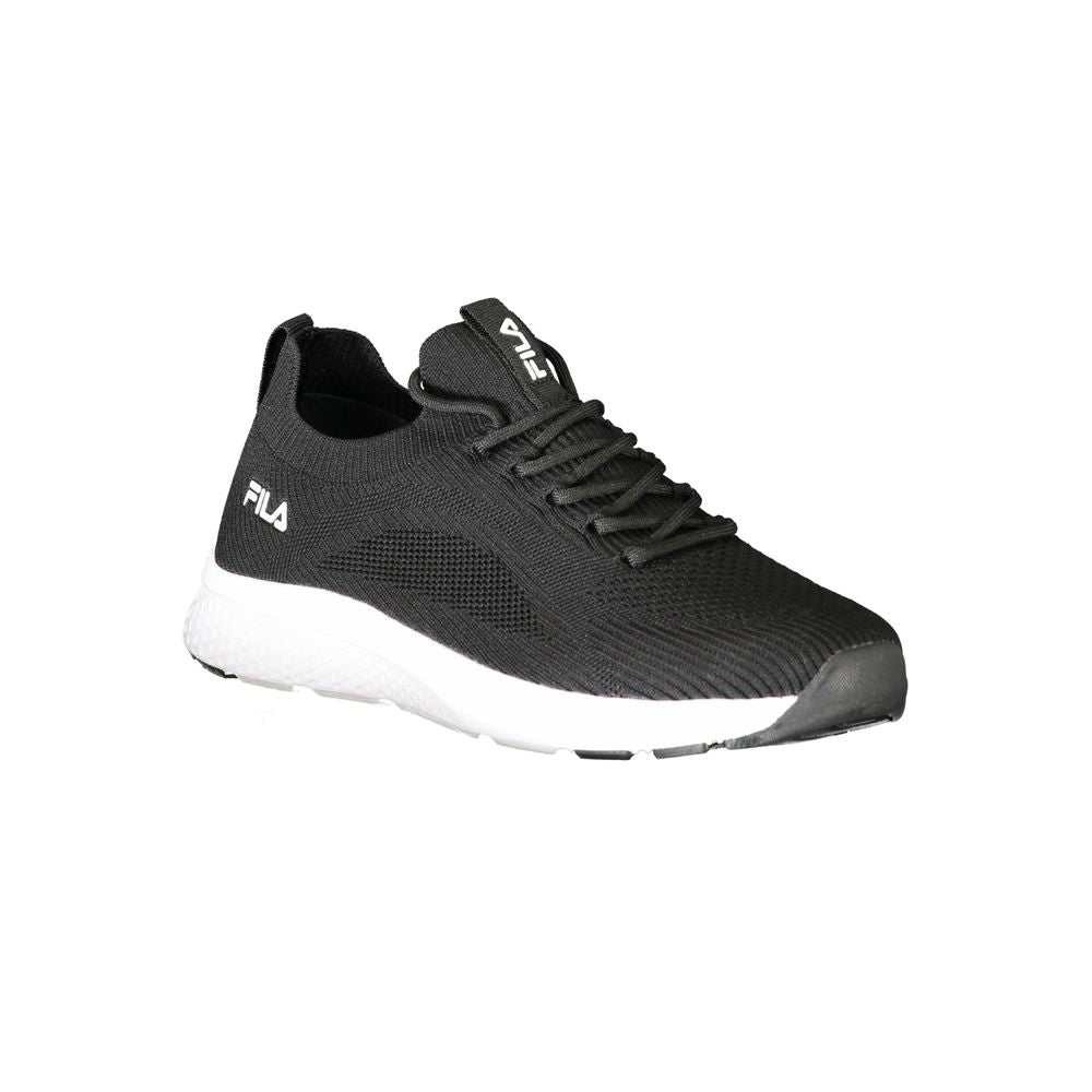 Black Polyester Men Sneaker