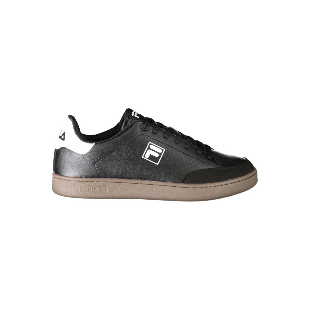 Black Polyester Men Sneaker