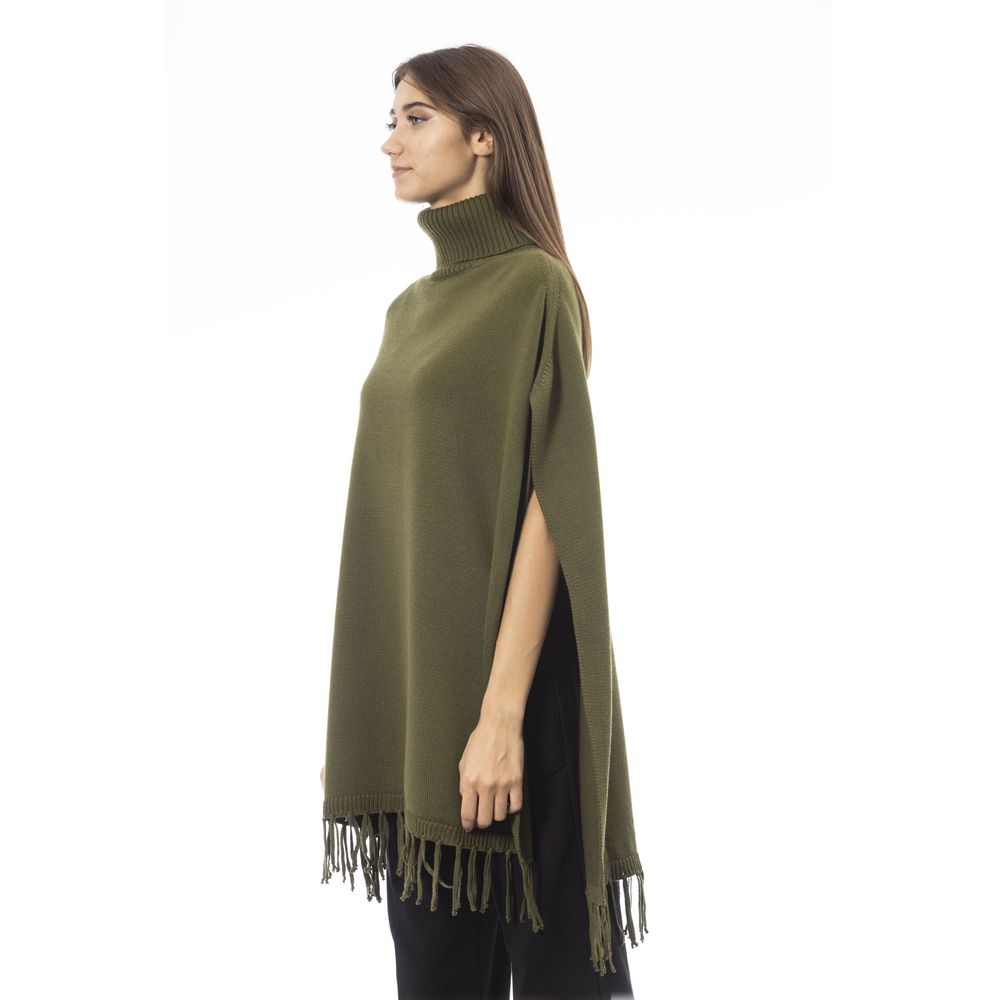 Green Wool Poncho