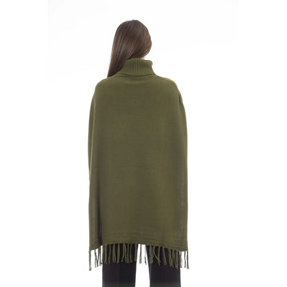 Green Wool Poncho