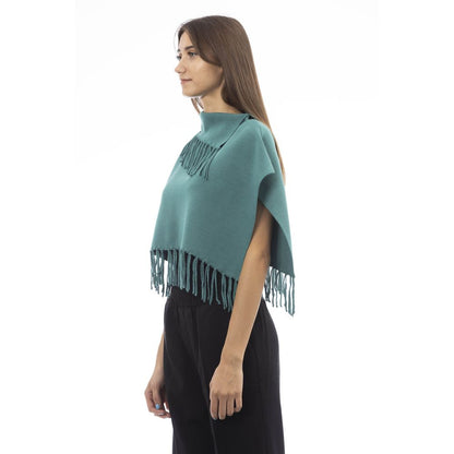 Green Wool Poncho