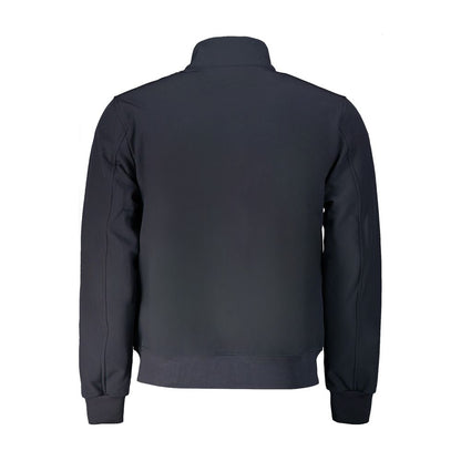 Black Polyester Men Jacket