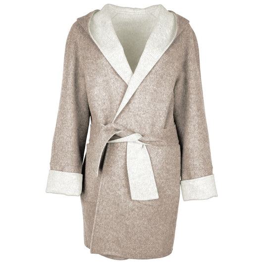 Beige Wool Vergine Jackets & Coat