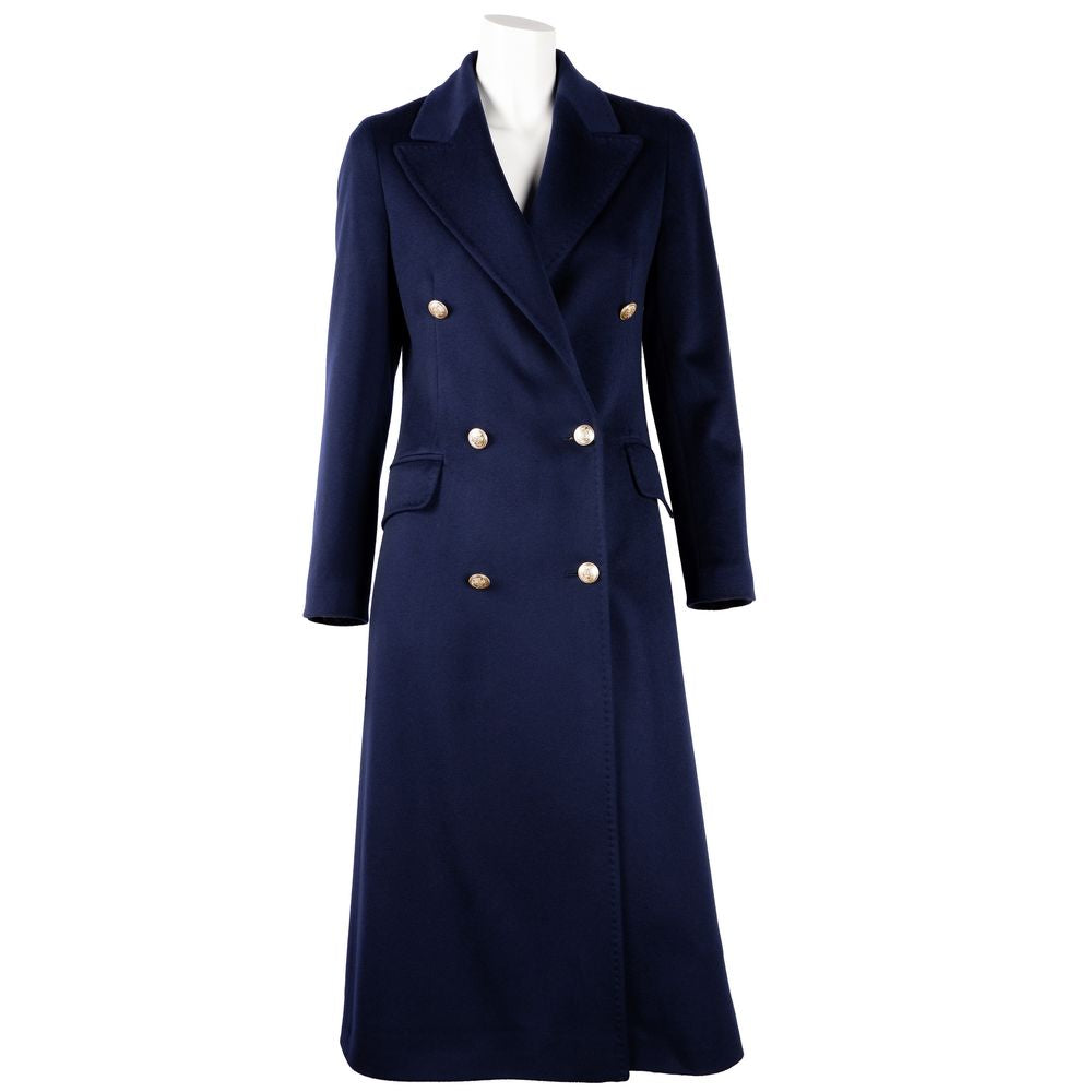 Blue Wool Vergine Jackets & Coat