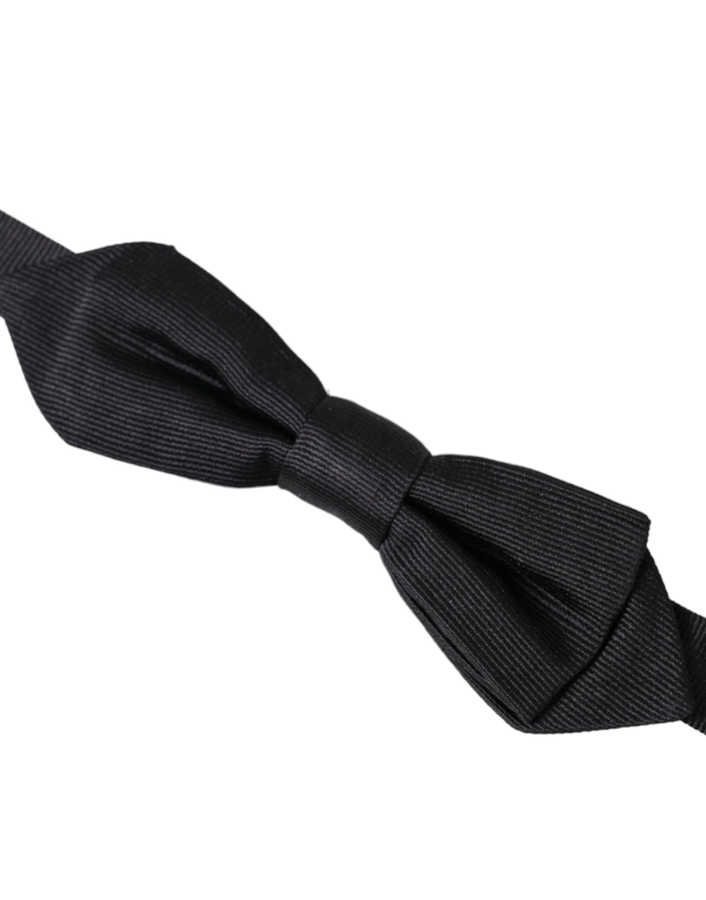 Black Silk Adjustable Neck Men Bow Tie