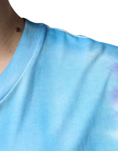 Multicolor Tie Dye Cotton Sleeveless T-shirt