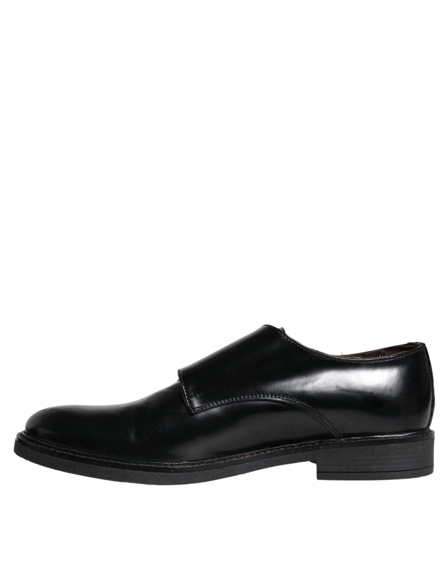 Black Leather Monk Strap Dress Formal Shoes