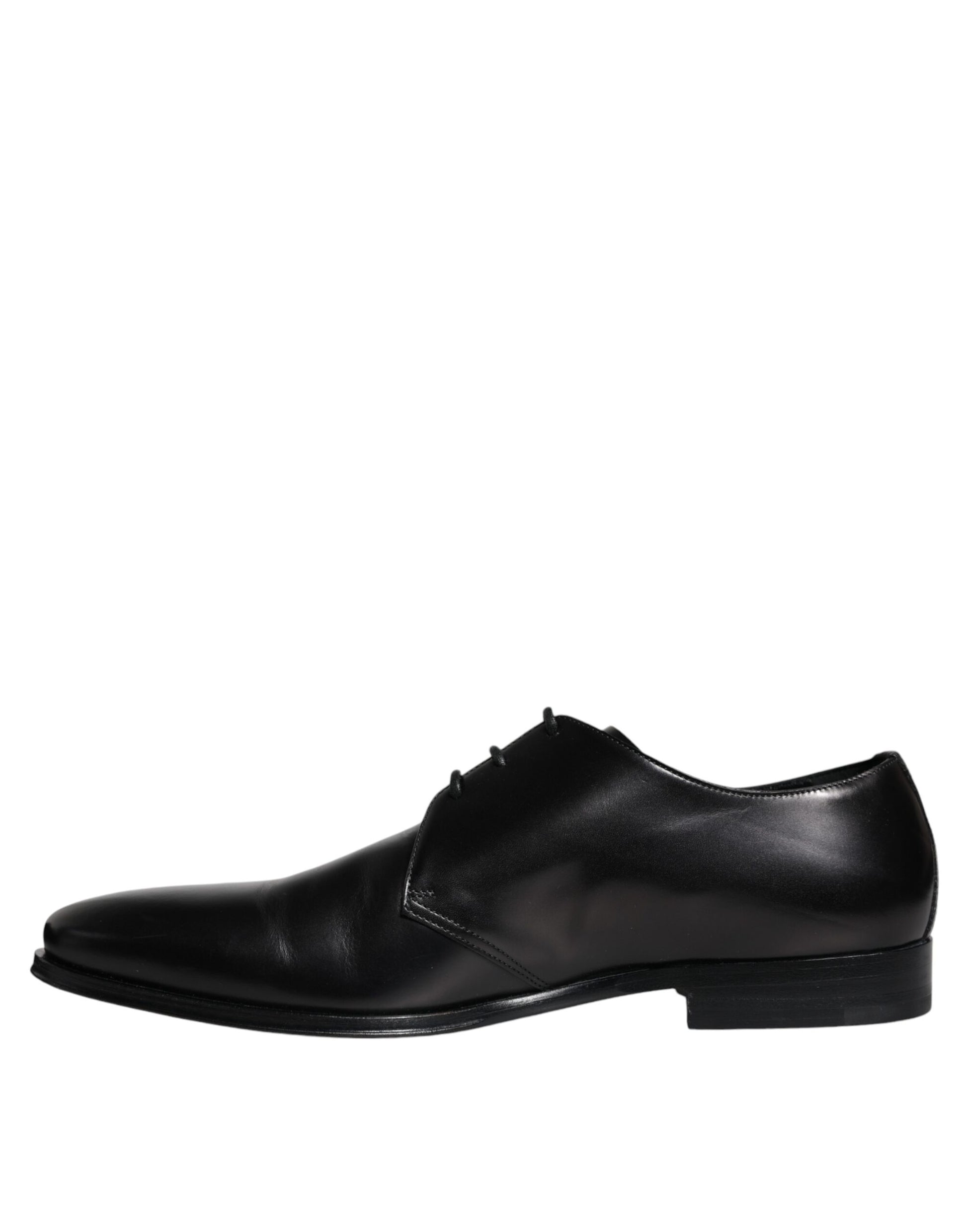 Black Calfskin Leather Derby Men Dress Shoes