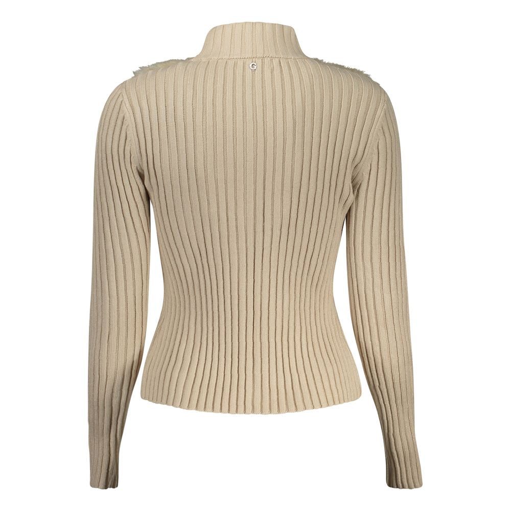 Beige Polyester Sweater