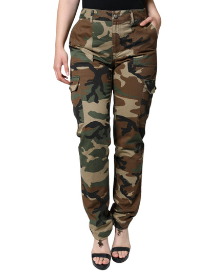 Multicolor Camouflage Cargo Pants