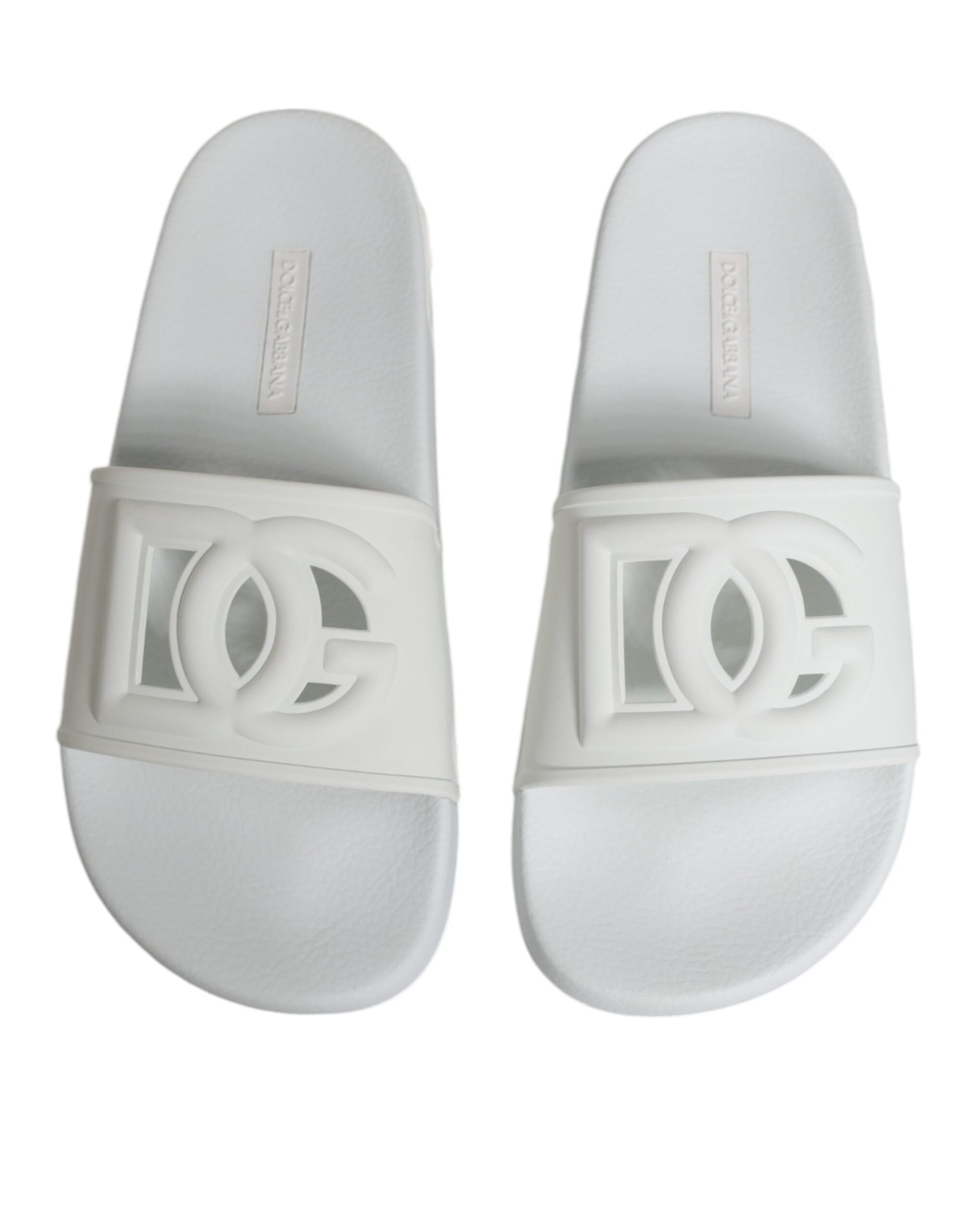 White Rubber Slides Sandals Beachwear Shoes