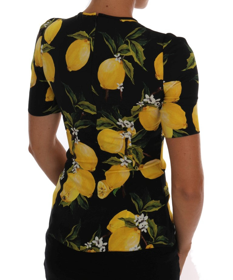 Blusa de seda con estampado de limones sicilianos