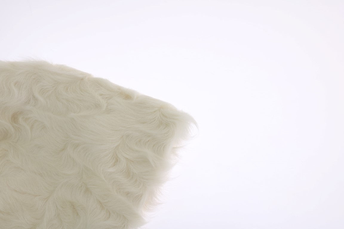 Elegant White Fur Beanie Luxury Winter Hat