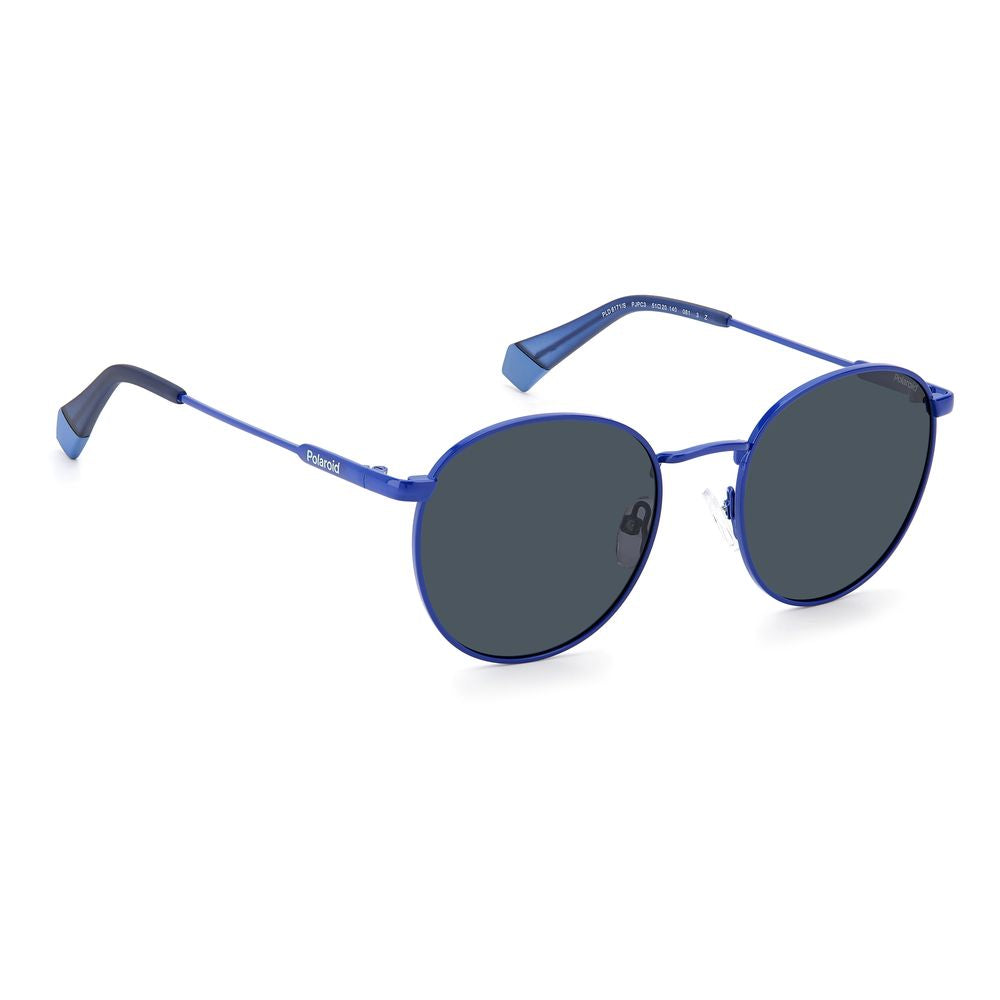 Blue Stainless Steel Sunglasses