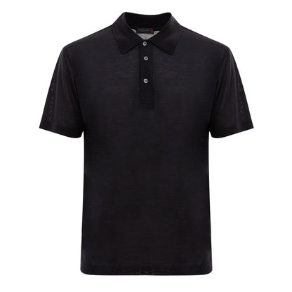 Black Silk Polo Shirt