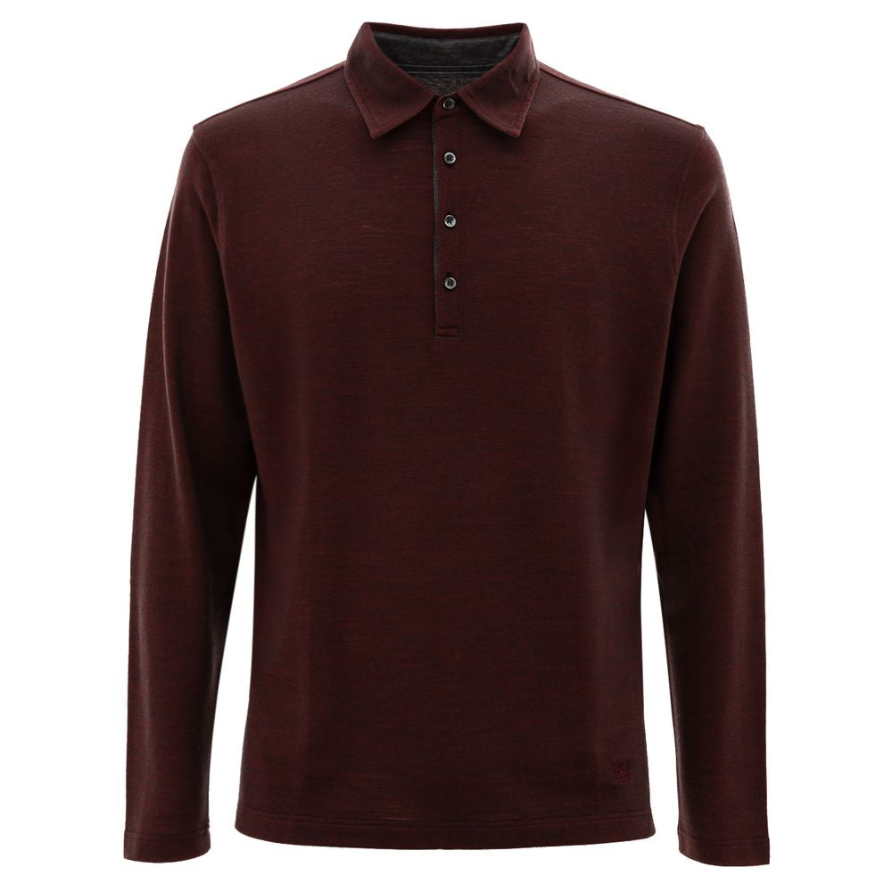 Bordeaux Wool Polo Shirt