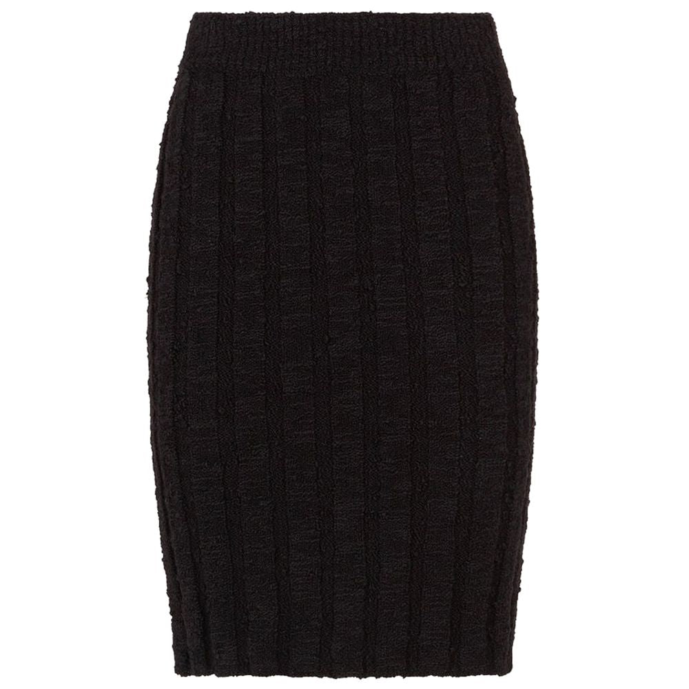 Black Wool Vergine Skirt