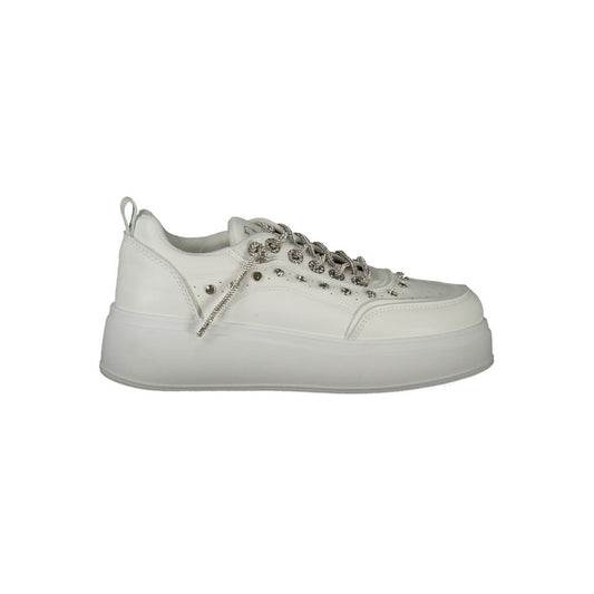 White Polyester Sneaker