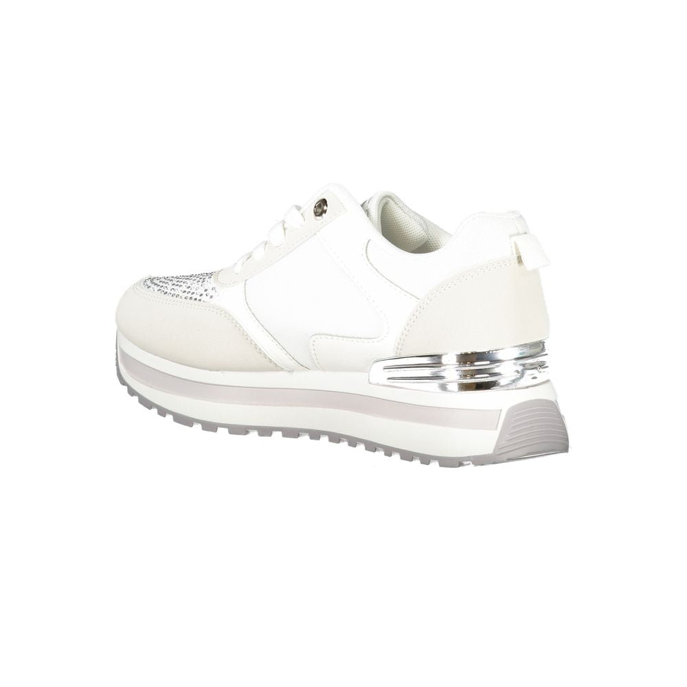 White Polyester Sneaker