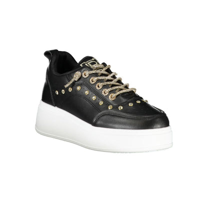 Black Polyester Sneaker