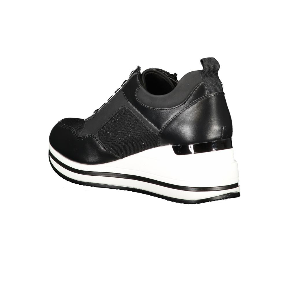 Black Polyester Sneaker