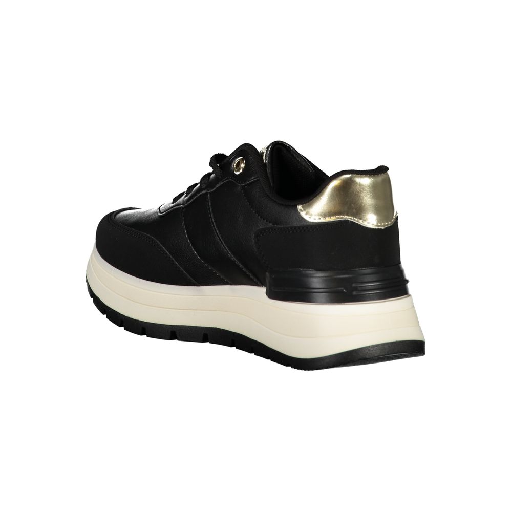 Black Polyester Sneaker