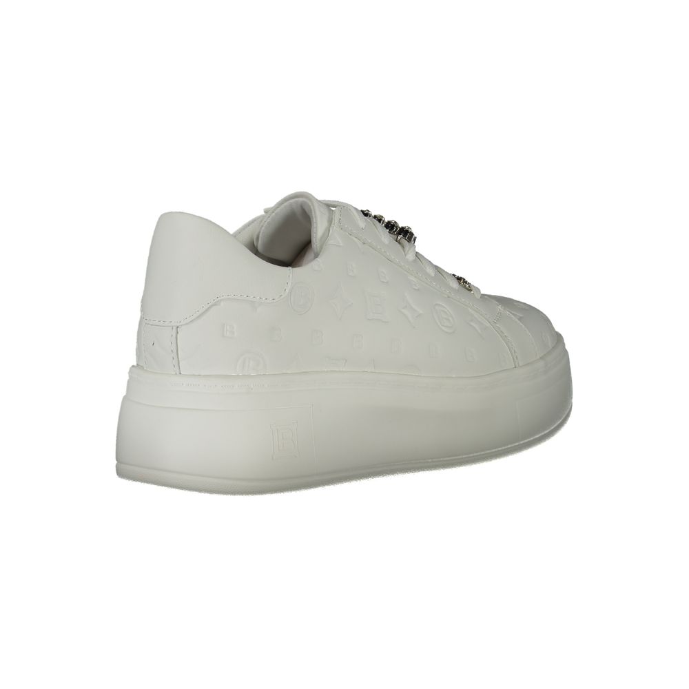 White Polyester Sneaker