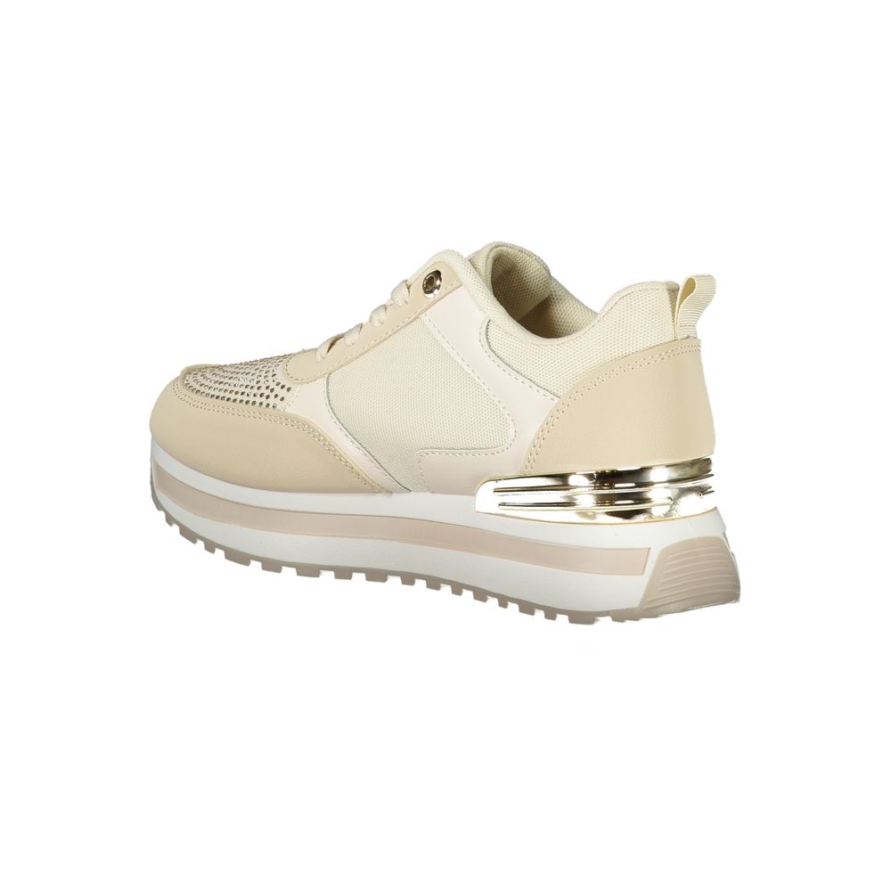 Beige Polyester Sneaker