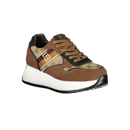 Brown Polyester Sneaker