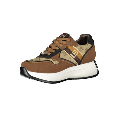 Brown Polyester Sneaker