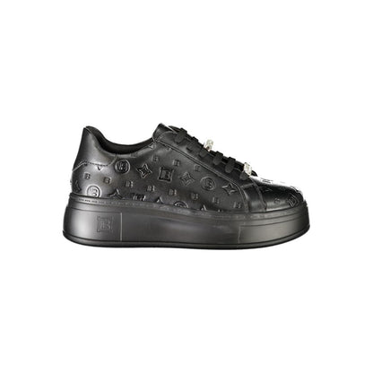 Black Polyester Sneaker