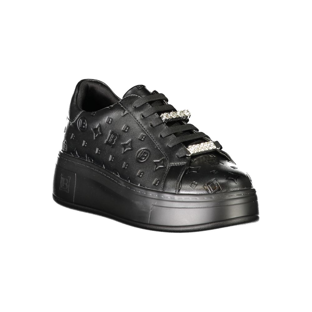 Black Polyester Sneaker