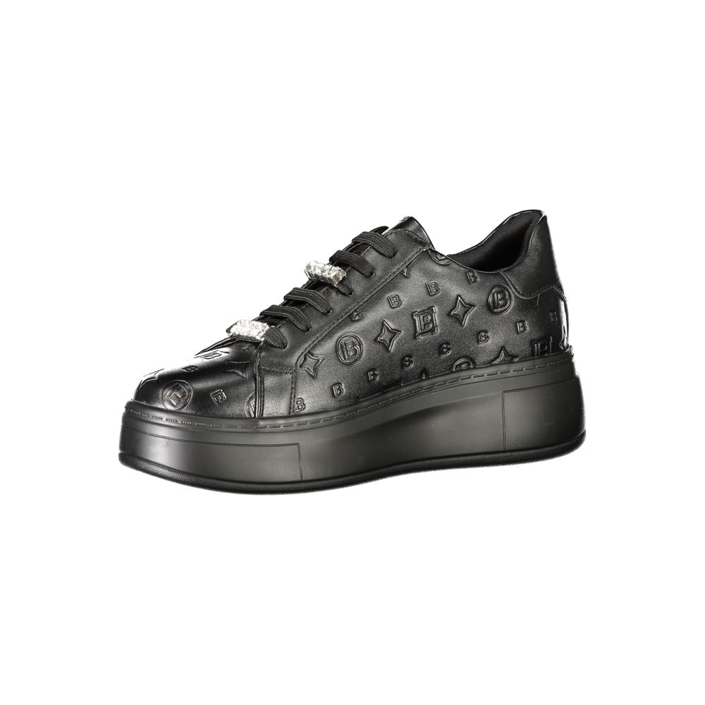 Black Polyester Sneaker