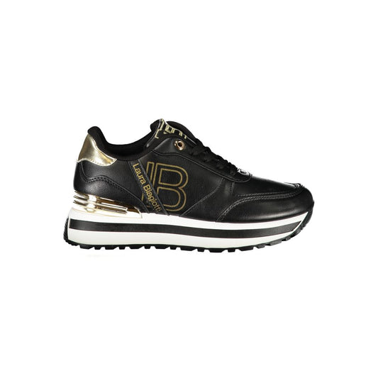 Black Polyester Sneaker