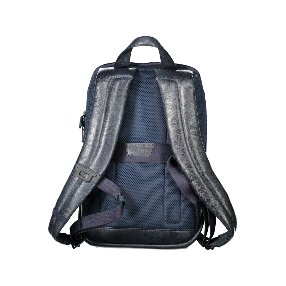 Blue Leather Backpack