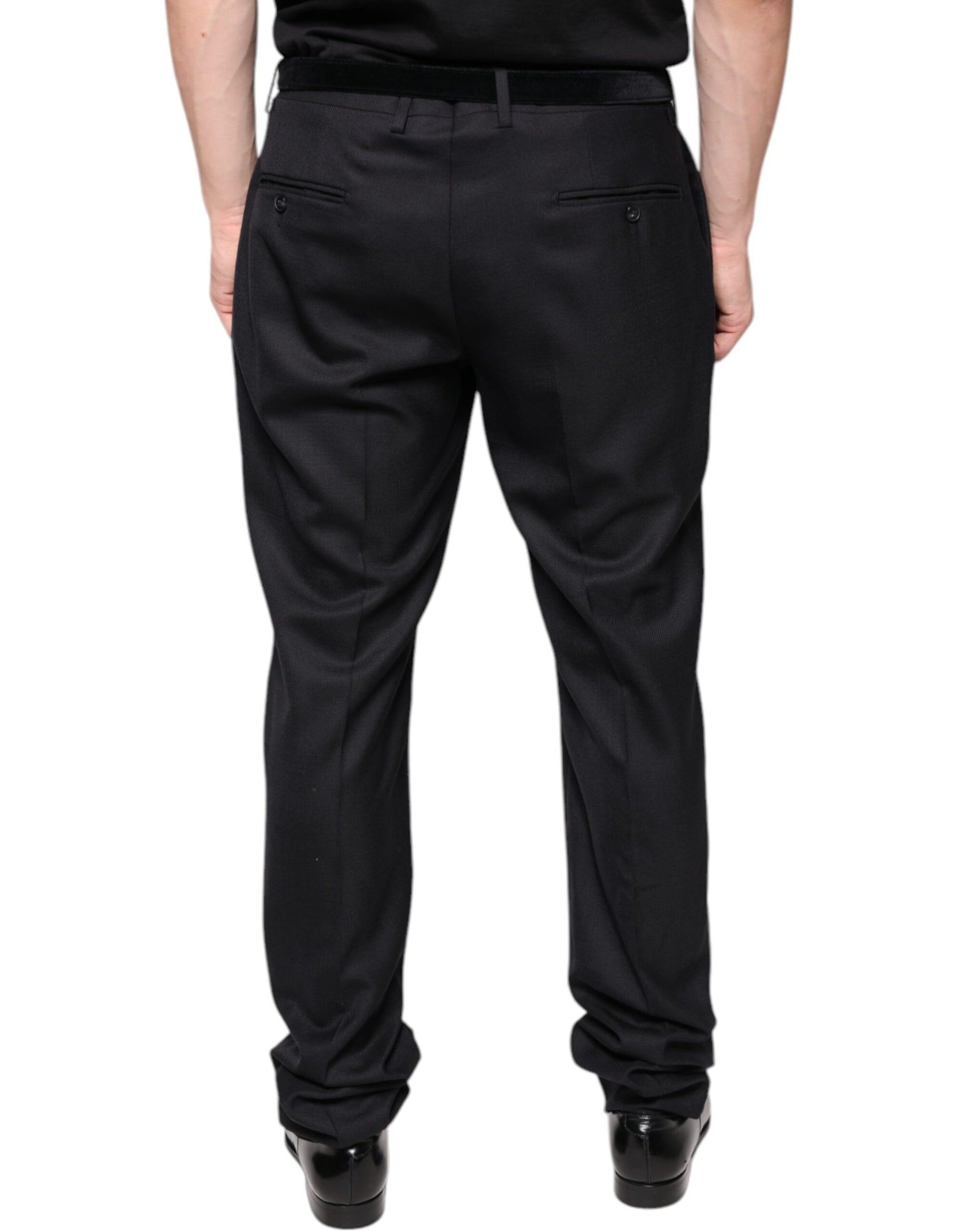 Black Wool Skinny Dress Formal Pants