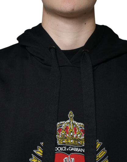 Black Sacred Heart Crown Hooded Sweatshirt Sweater