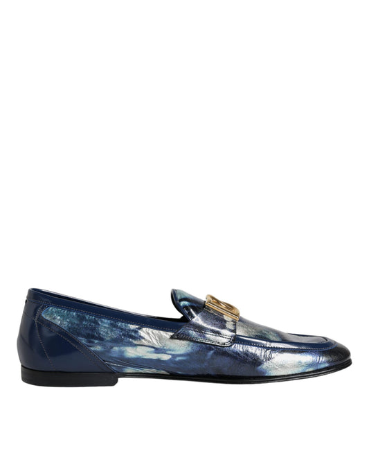 Blue Tie Dye DG Loafers Formal Shoes