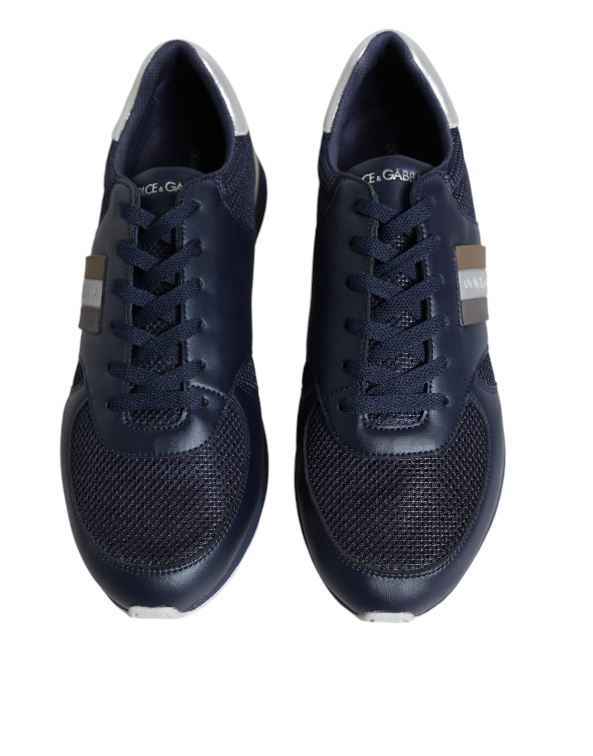 Blue Logo Leather Casual Men Sneakers Shoes