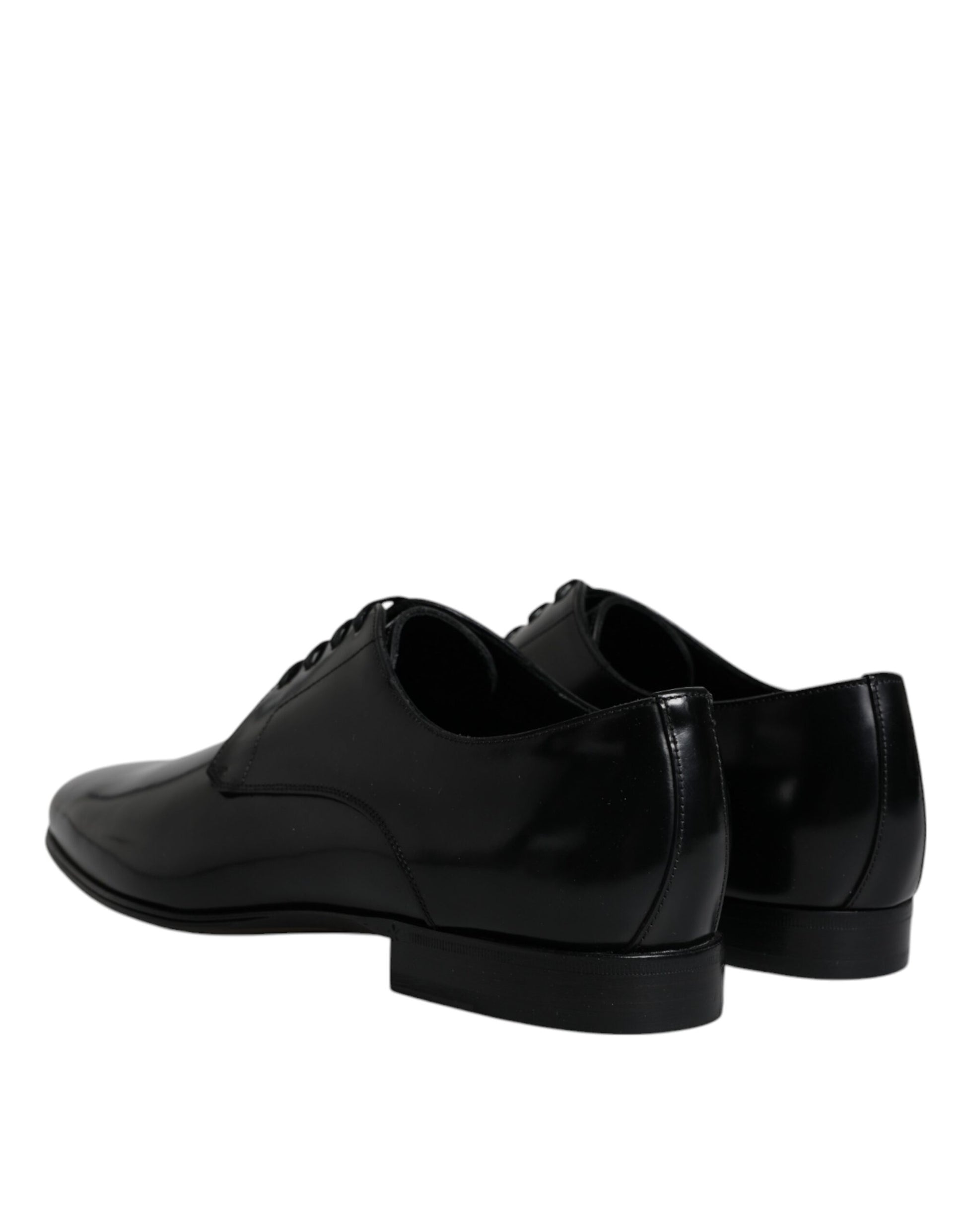 Black Leather Lace Up Men Derby Formal Shoes