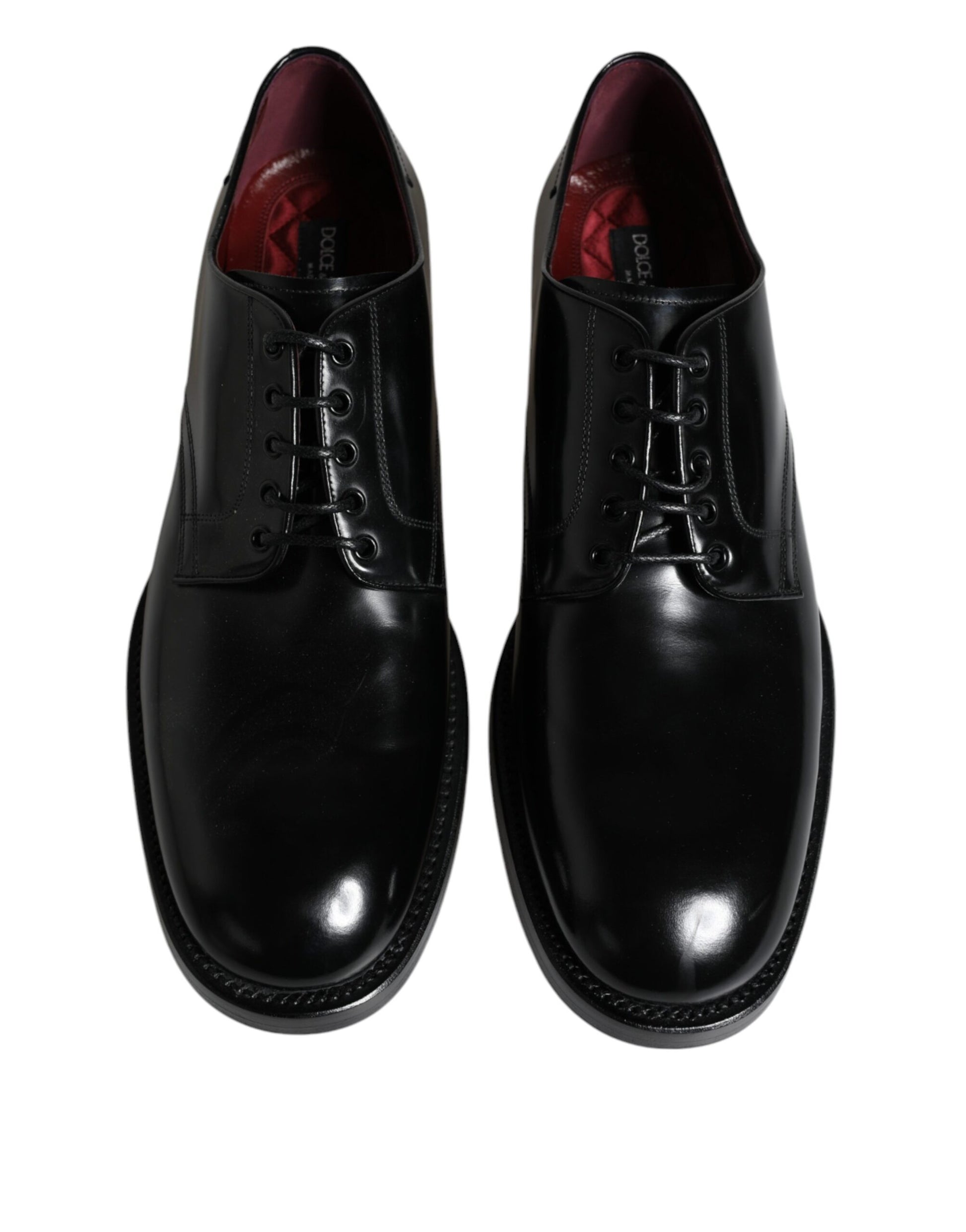 Black Leather Lace Up Men Derby Formal Shoes