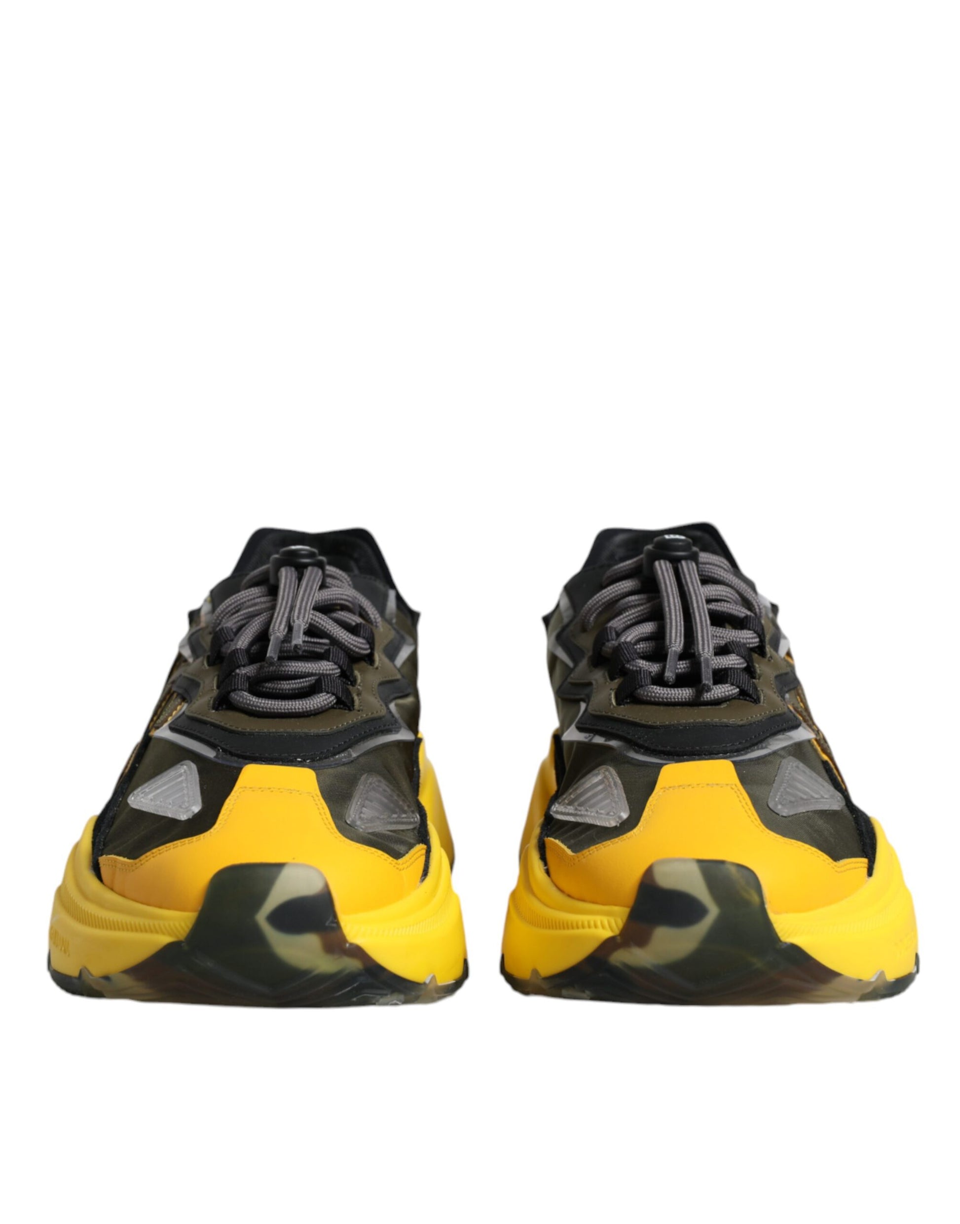 Black Yellow Leather Daymaster Sneakers Shoes