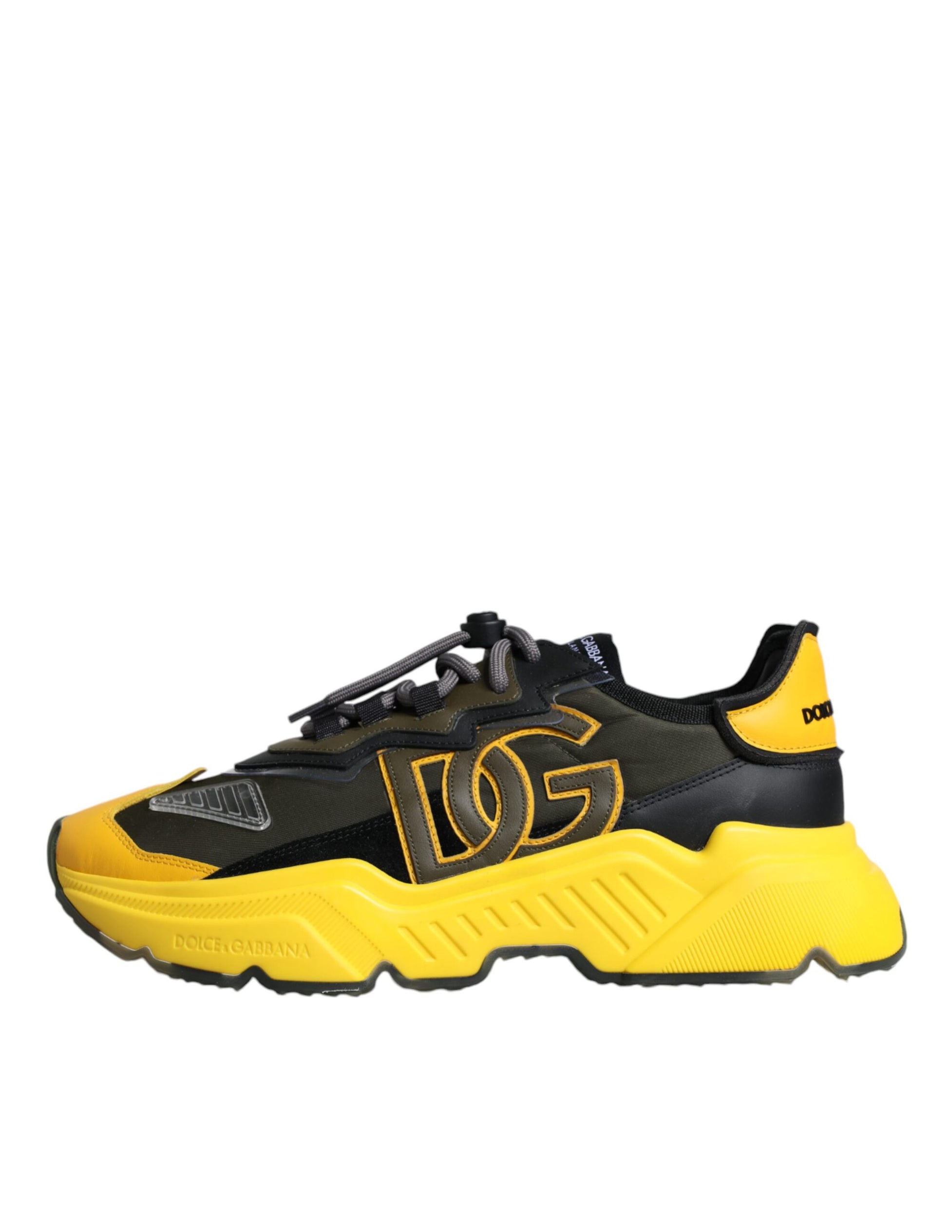 Black Yellow Leather Daymaster Sneakers Shoes