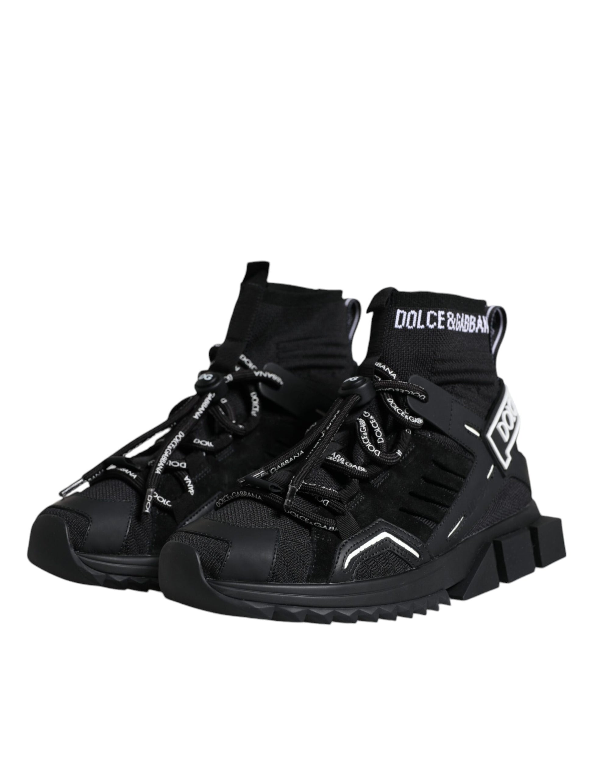 Black Sorrento Socks Logo Sneakers Shoes