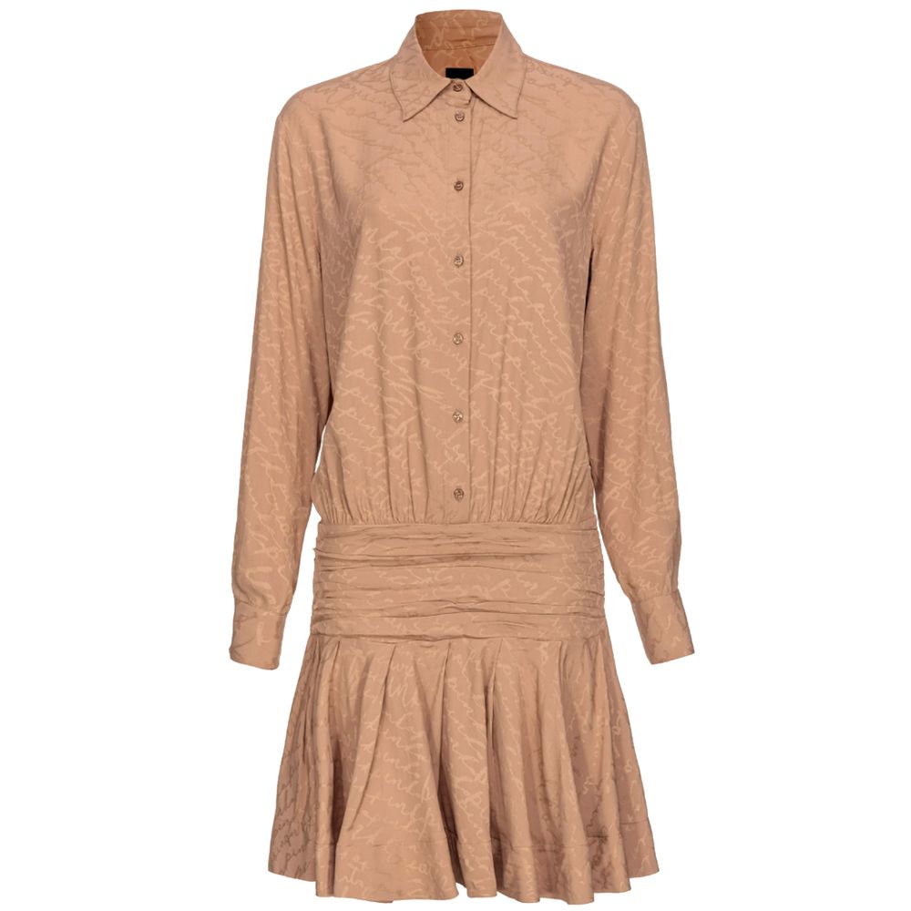 Beige Acetate Dress