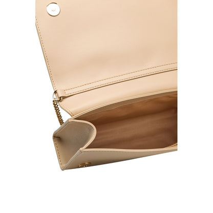 Beige Polyethylene Crossbody Bag