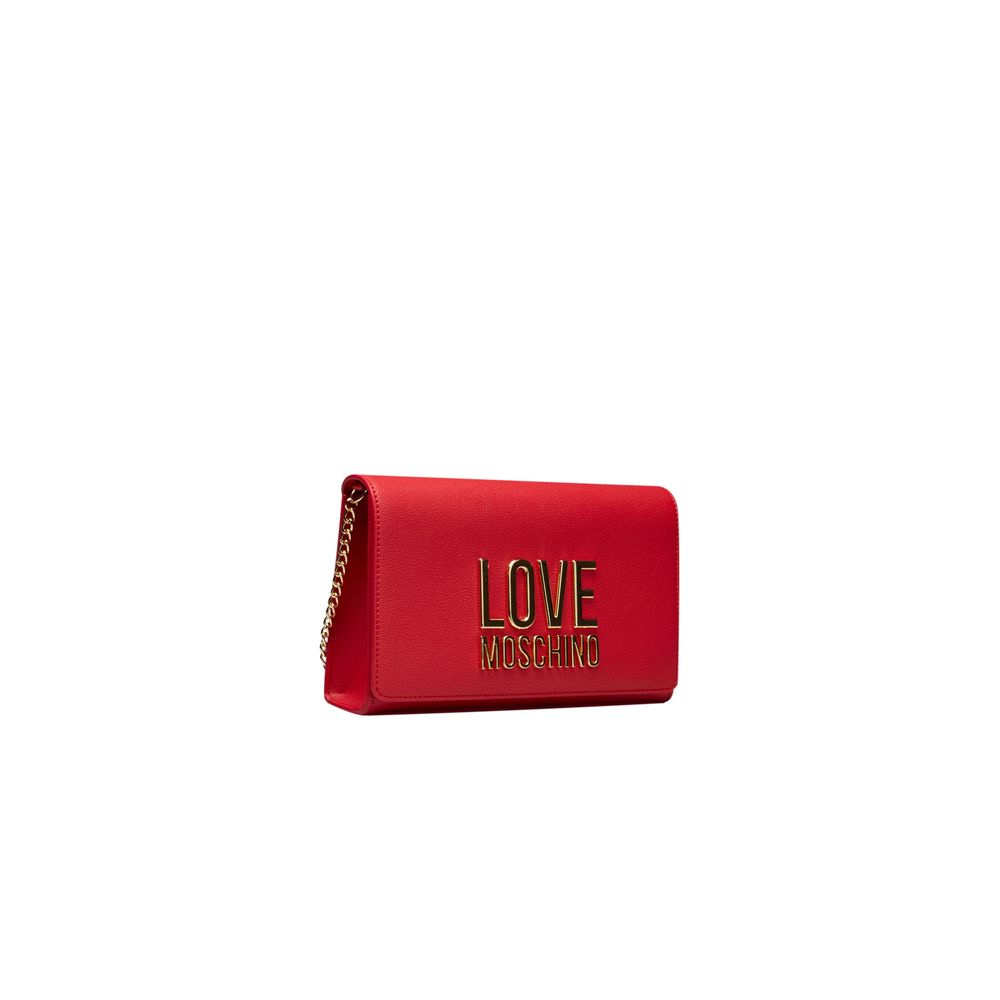 Red Polyethylene Crossbody Bag