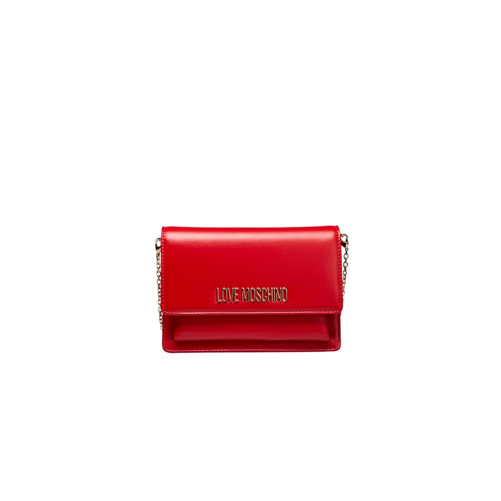 Red Polyethylene Crossbody Bag