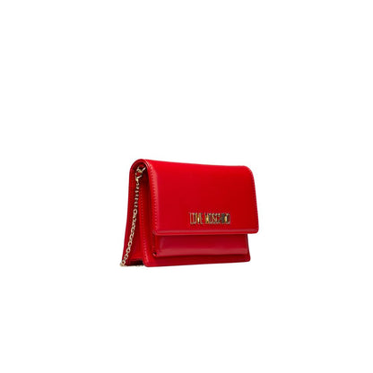 Red Polyethylene Crossbody Bag